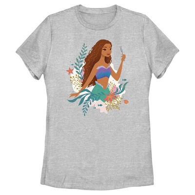 Women's The Little Mermaid Ariel Dinglehopper Portrait T-shirt ...