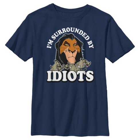 Boy's Lion King Scar I'm Surrounded By Idiots T-shirt : Target