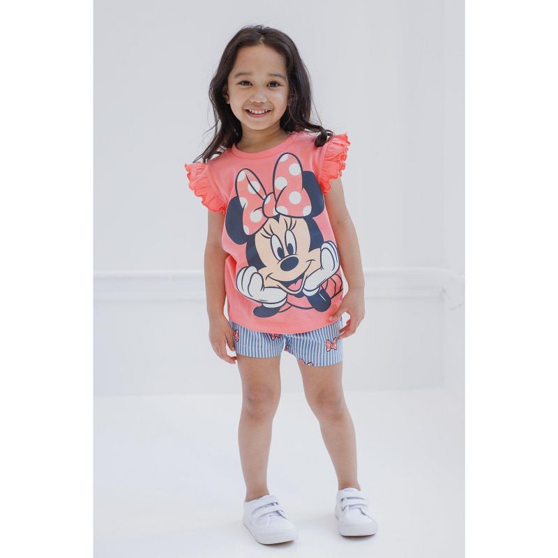 Disney Minnie Mouse Tank Top and Twill Shorts Outfit Set Infant to Little Kid, 2 of 7