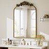 BEAUTYPEAK Vanity Wall Mirror Decorative Vintage Arched Bathroom Mirror Classic Designed Mirror - 4 of 4
