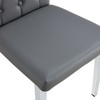 GlasFlength Indoor Dining Chairs Modern Dining Place with Comfortable Support for Dining Room or Kitchen, Gray,16.8”*16”*38.2" - 3 of 4