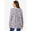 Woman Within Plus Size Perfect Printed Long-Sleeve Crewneck Tee - 3 of 4