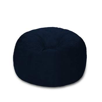 6' Huge Bean Bag Chair with Memory Foam Filling and Washable Cover Royal Blue - Relax Sacks