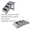 Pet Stairs - Home and Vehicle Nonslip Carpeted Dog Steps with 4-Step Design - For Puppies, Kittens, and Other Small Pets by PETMAKER (Gray) - 3 of 4