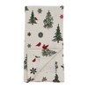 Saro Lifestyle Saro Lifestyle Christmas Tree & Snowflakes Design Holiday Table Napkins (Set of 4), Ivory, 20" - 2 of 4