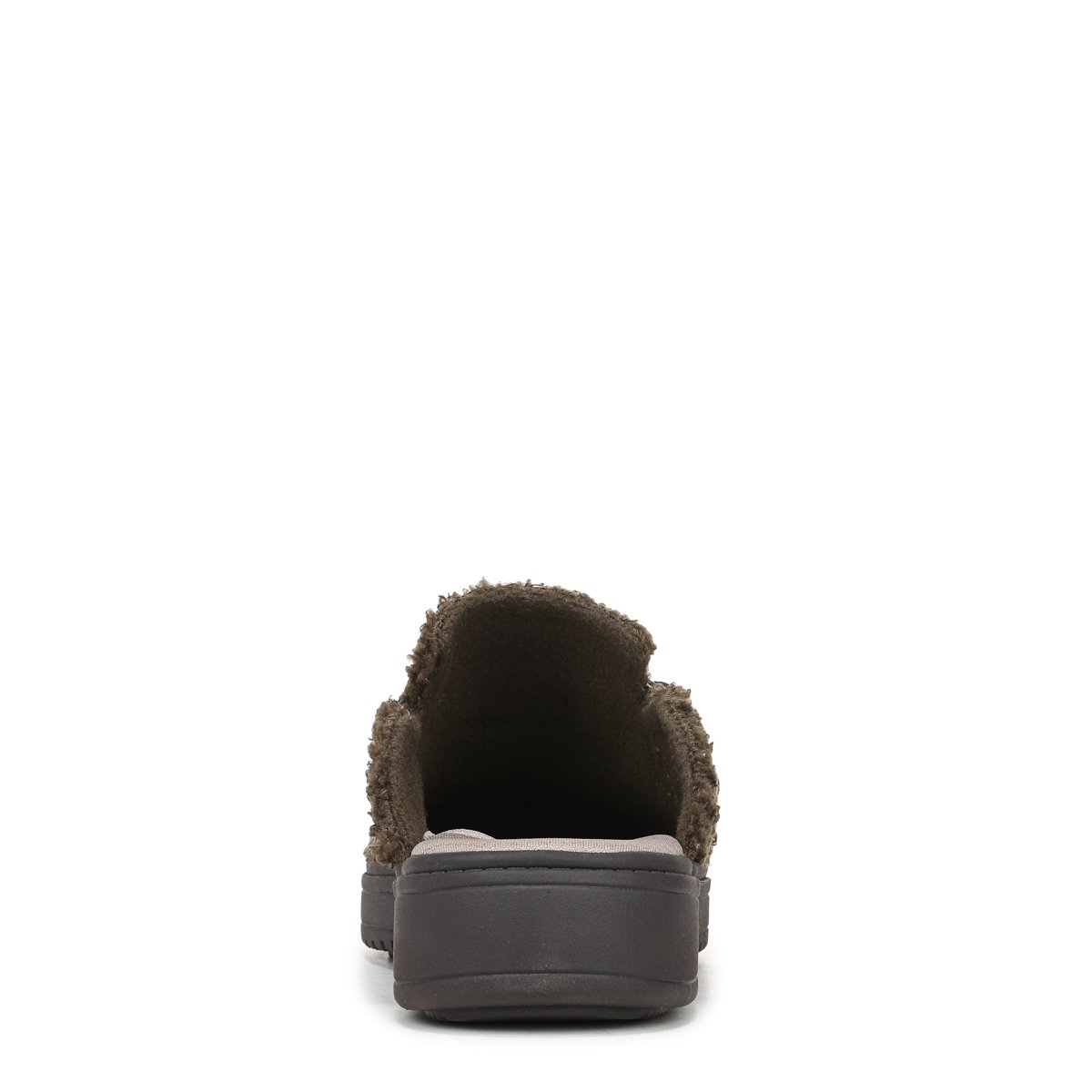 Женские сабо Bzees for Lifestride LifeStride Women's Vibe Cozy Mule Army Green Faux Fur 10 M — фото 6