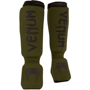 Venum Kontact Protective MMA Shin Instep Guards - Khaki/Black - 1 of 2