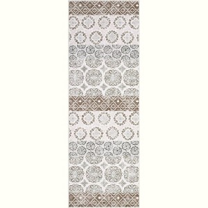 homfan Vintage Printed Carpet Runner, Non-Shedding Farmhouse Floor Cover, Foldable Ultra-Thin Accent Rugs, Easy Cleaning, for Bedroom, Kitchen - 1 of 4