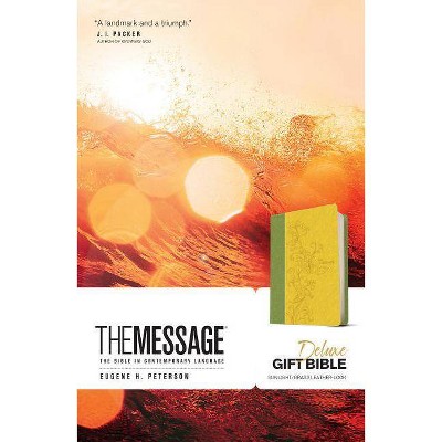 Message Deluxe Gift Bible - by  Eugene H Peterson (Leather Bound)