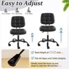 Karl Home | 22.1 Inch Upholstered PU Lattice Swivel Office Chair - 3 of 4