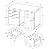 Monarch Specialties Computer Desk Home Office Laptop Left Right Set-Up Storage Drawers 48InchL Work Metal Laminate Beige Black Contemporary Modern - 3 of 4