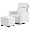 Evolur Aria Upholstered Plush Seating Swivel with Ottoman - 2 of 4