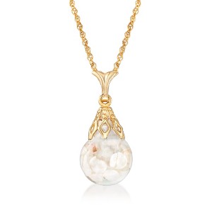Ross-Simons Floating Opal Pendant Necklace in 14kt Yellow Gold - 1 of 4