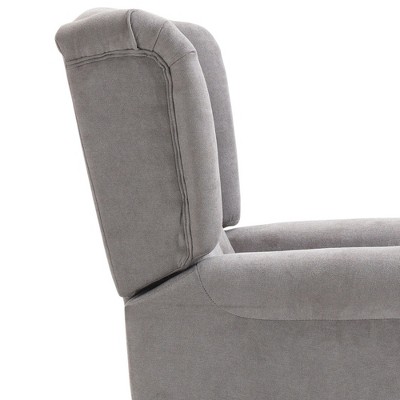 Gray Button-Tufted High Wingback Accent Chair with Wood Legs, Set of 2