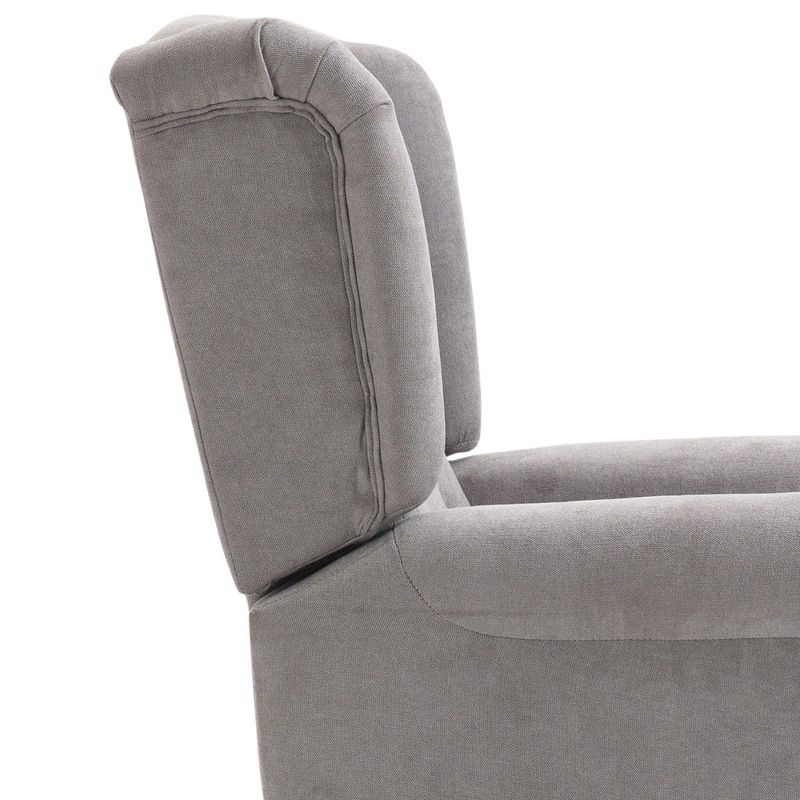 HOMCOM Button-Tufted Accent Chair with High Wingback, Rounded Cushioned Armrests and Thick Padded Seat, Set of 2, Gray, 5 of 7