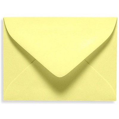 LUX 2 11/16" x 3 11/16" 70lbs. #17 Mini Envelopes W/Glue Lemonade Yellow EXLEVC-15-50