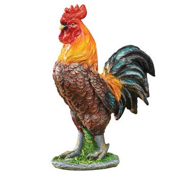 Collections Etc Hand-Painted Realistic Farm Chicken Outdoor Statue