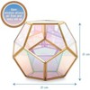 D'Eco Iridescent Glass Geometric Plant Terrarium - Tabletop Gold Sphere Planter Terrarium- Home & Office Decor - Gift for Plant Lovers & Mother's Day - 4 of 4