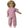 Doll Clothes Superstore Handmade Floral Pajama Set with Pocket Top and Matching Slippers for 18-Inch Girl Dolls - 2 of 4