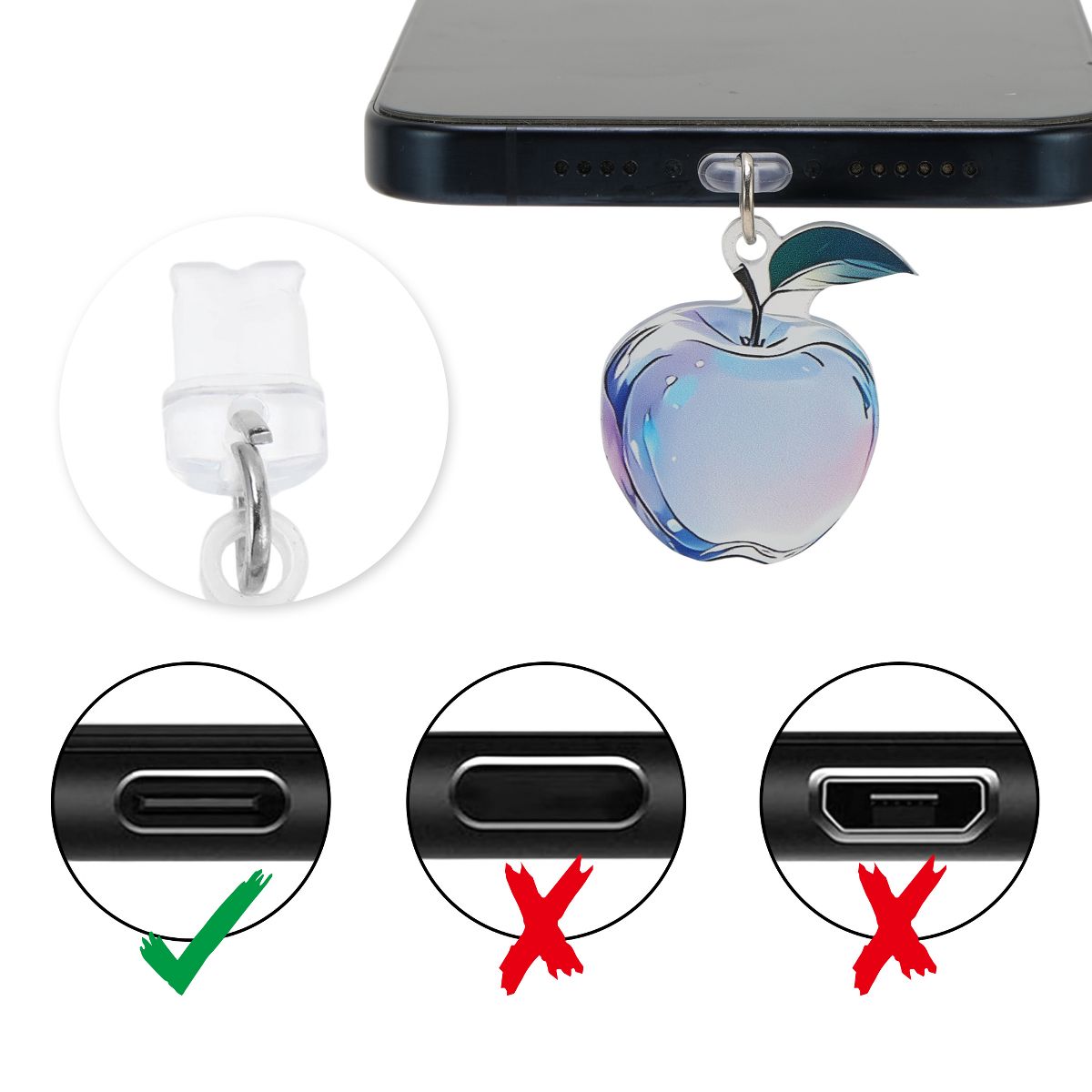 Unique Bargains Fruit Dust Plug Charm for Type-C 2 Pcs - thumbnail 7