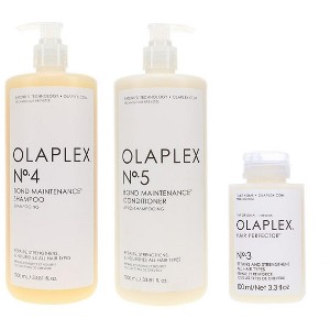 Olaplex Bond Maintenance #4 Shampoo (33 oz) #5 Conditioner (33 oz) and #3 Hair Perfector Treatment (3.3 oz) - 1 of 2