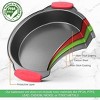 NutriChef Non-Stick Round Pan - Deluxe Nonstick Gray Coating Inside & Outside with Red Silicone Handles - 4 of 4