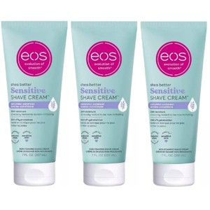 3 Pack/7fl oz Each eos Shea Better Shave Cream - Sensitive Skin - 1 of 3