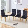 NicBex  Set of 4   Dining Chairs with Gold Metal Legs and Backrest,Armless Chairs for Kitchen,Living Room - 2 of 4