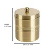 Nu Steel Jewel Decorative Stainless Steel Bathroom Vanity Countertop Storage Organizer Canister Jar: Metallic Gold - 2 of 4