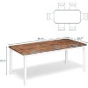 78.7" Farmhouse Dining Table for 6-8 People - Industrial Kitchen Table with Metal Frame & Chamfered Corners, for Dining Room, Small Space - 2 of 4