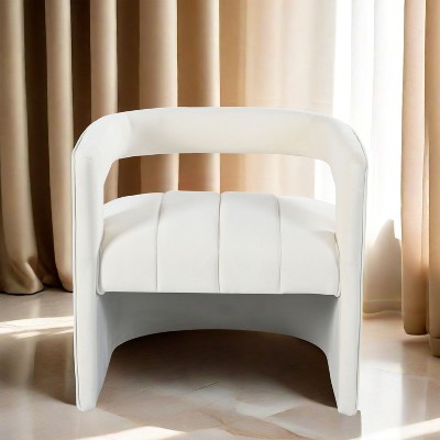 CAVINAS Luxury Velvet Accent Chair,Perfect Arm Chair with Curved Arms for Living Room,Bedroom