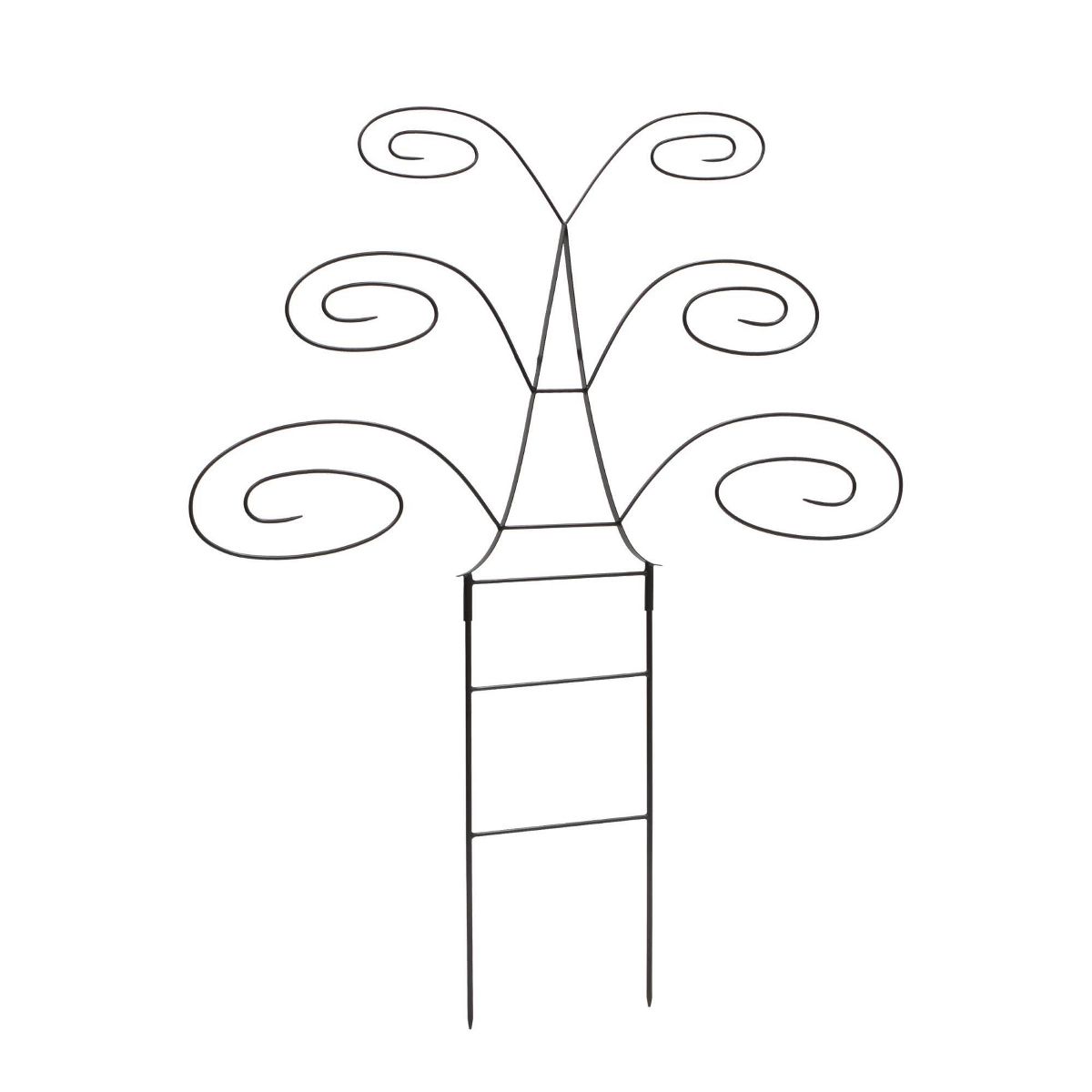 ACHLA Designs 49.75" Outdoor Garden Butterfly Wrought Iron Trellis - thumbnail 5