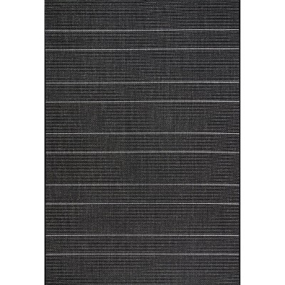 Nuloom Alaina Striped 3x5 Indoor/Outdoor Accent Rug for Living Room Patio Deck Front Porch Entryway Kitchen, Black/Ivory