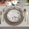 Trendables  Rustic Plastic Dinnerware Set Serves 20 | Plastic disposable plates & disposable Gold fork Gold Spoons and Gold knives- 100 PCs - 4 of 4