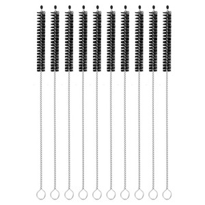 Unique Bargains Long Handle Wire Bristles Bottle Straw Cleaning Brushes 10 Pcs - 1 of 4