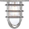 John Timberland Marlowe Industrial Outdoor Wall Light Fixture Galvanized Hooded Cage 13" Clear Glass for Post Exterior Barn Deck House Porch Yard Home - 3 of 4