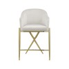 Meridian Furniture,Xavier Cream Velvet Counter Stool - 3 of 4