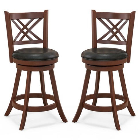 Wooden swivel best sale bar chairs