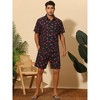 Lars Amadeus Men's Color Block Hawaiian Summer Printed Shorts and Shirt Set 2 Pieces - 2 of 4