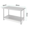 Stainless Steel Table,2-Tier Metal Prep Table, Commercial worktables & workstations for Versatile use in Home Kitchen - 3 of 4