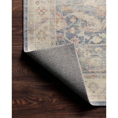 Sedona Blue Oriental Flat Woven 3'6" x 5'6" Synthetic Rug