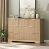 47.24”  Fluted Dresser for Bedroom with 7 Drawers, Wooden Long Dresser w/ Metal Handle, Furniture Dresser TV Stand Wood - 4 of 4