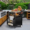ORRD Outdoor Grill Cart with Wheels, 83-Gal Storage Patio Kitchen Island, Waterproof BBQ Serving Table & Rolling Bar Cart for Party - 2 of 4