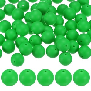 Unique Bargains Round Loose Rubber Beads Craft Smooth Ball Small Hole for DIY Crafts 50 Pcs - 1 of 4