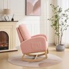 CAVINAS Rocking Chair Glider Rocking Chair with High Back and Side Pocket Accent Chair Comfy Chair for Living Room, Bedroom - 3 of 4