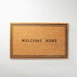 Welcome Home Coir Doormat Tan/Black - Hearth & Hand™ with Magnolia