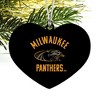 University of Wisconsin Milwaukee Official Panthers Heart Love Wood Christmas Tree Holiday Ornament - 2 of 3