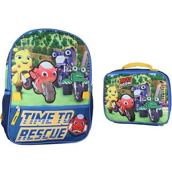 Ricky Zoom Backpack Set With Lunch Box | Great For Carrying Toys Food and Drinks Blue