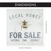 AuldHome Design Honey Bee Rustic Sign: Honey for Sale; Farmhouse Style Wooden Wall Decor, Bee-Themed - 2 of 4