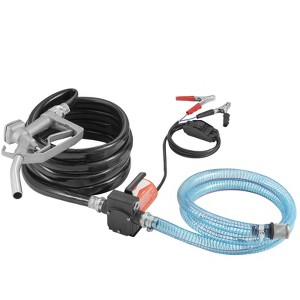 VEVOR Fuel Transfer Pump, 12V DC 5.3 GPM 1/10 HP, Portable Electric Diesel Transfer Pump with Auto Shut-Off Fuel Nozzle, Orange - 1 of 4